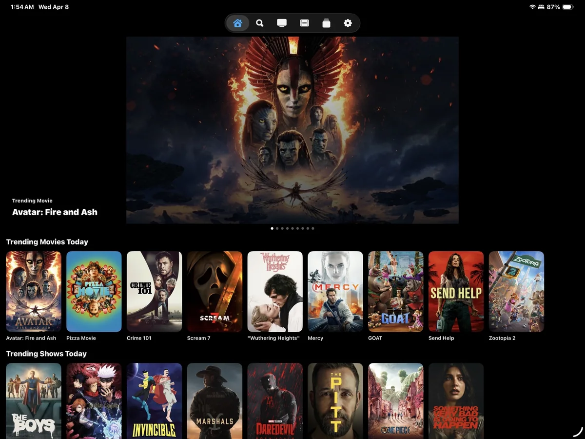Mike&rsquo;s Tv running on iPad